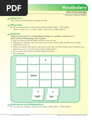 Kindergarten and 1st grade Vocabulary
