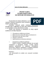 Proiectarea Si Implementarea de Sisteme Informatice