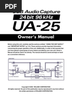 Edirol UA 25 Manual