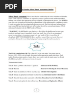 Social Studies SBA Outlines