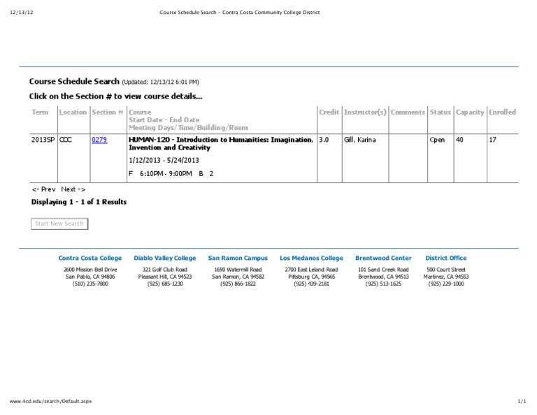 CCCD Course Schedule Search | PDF | Career & Growth