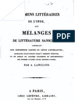 Monumens Littéraires de L'inde