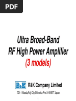 Ultra Broadband RF High Power Amplifier