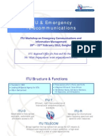 ITU & Emergency ITU & Emergency Telecommunications Telecommunications Telecommunications Telecommunications