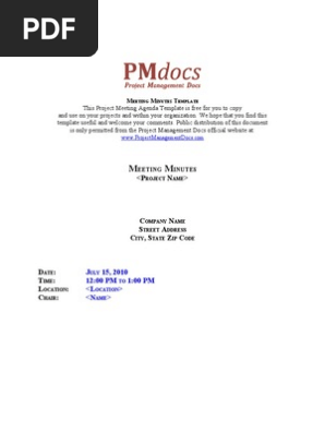 Meeting Minutes