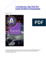 Captain Kirk S Predecessor Star Trek Was RAND Corporation Predictive Programming
