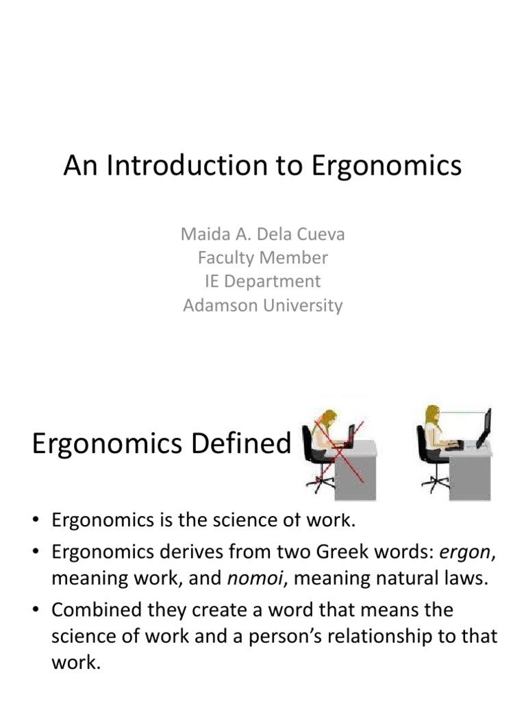 Introduction to Ergonomics Explained | PDF | Human Factors And ...
