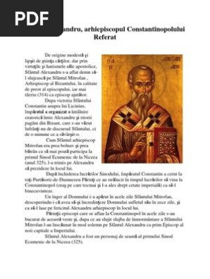 Referat Sf Alexandru