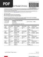Flight Ticket Receipt Sample United Airlines And Travelling