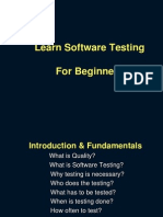 Learn Software Testing For Beginners