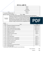 Syllabus: Term Project Report