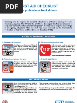 First Aid Checklist