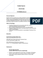 Charlotte Chapman CV 