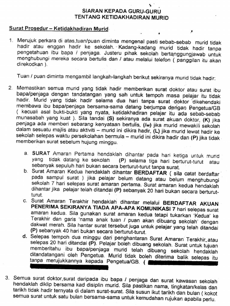 Surat Berkenaan Guru Ganti Tahun 2012