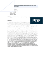 Health Care Provider Knowledge and Practices Regarding Folic Acid, United States, 2002-2003. Authors