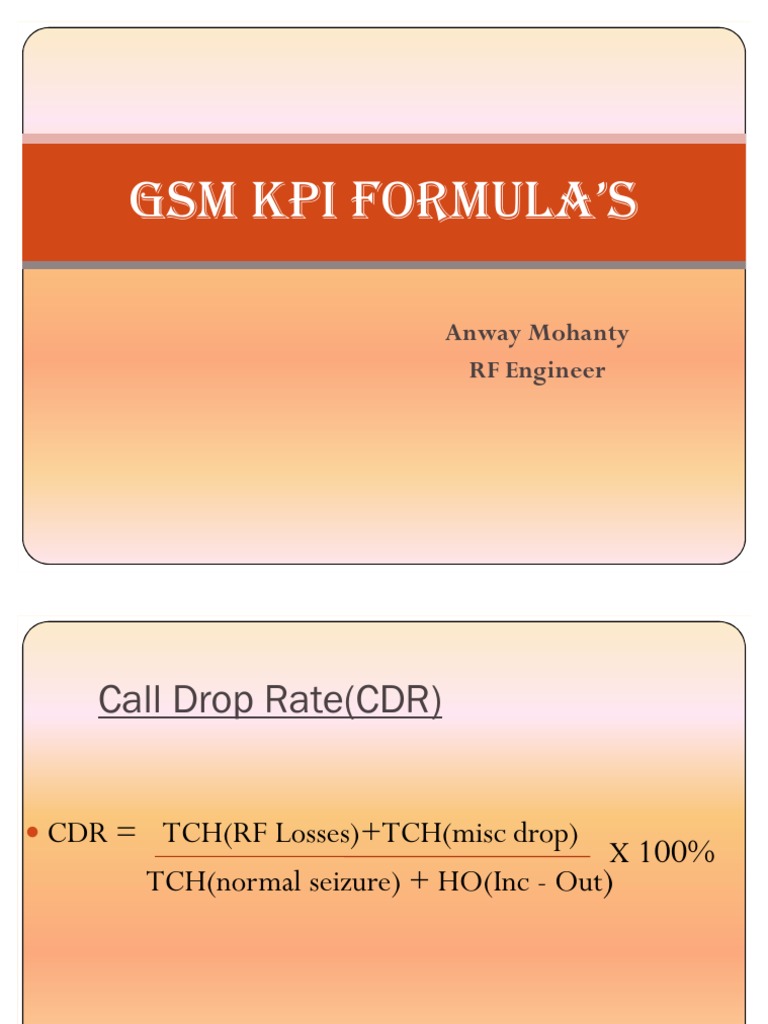 GSM KPI Formula PDF
