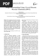 Download Image Watermarking Using 3-Level DiscreteWavelet Transform DWT by Hashim Basha SN121619392 doc pdf