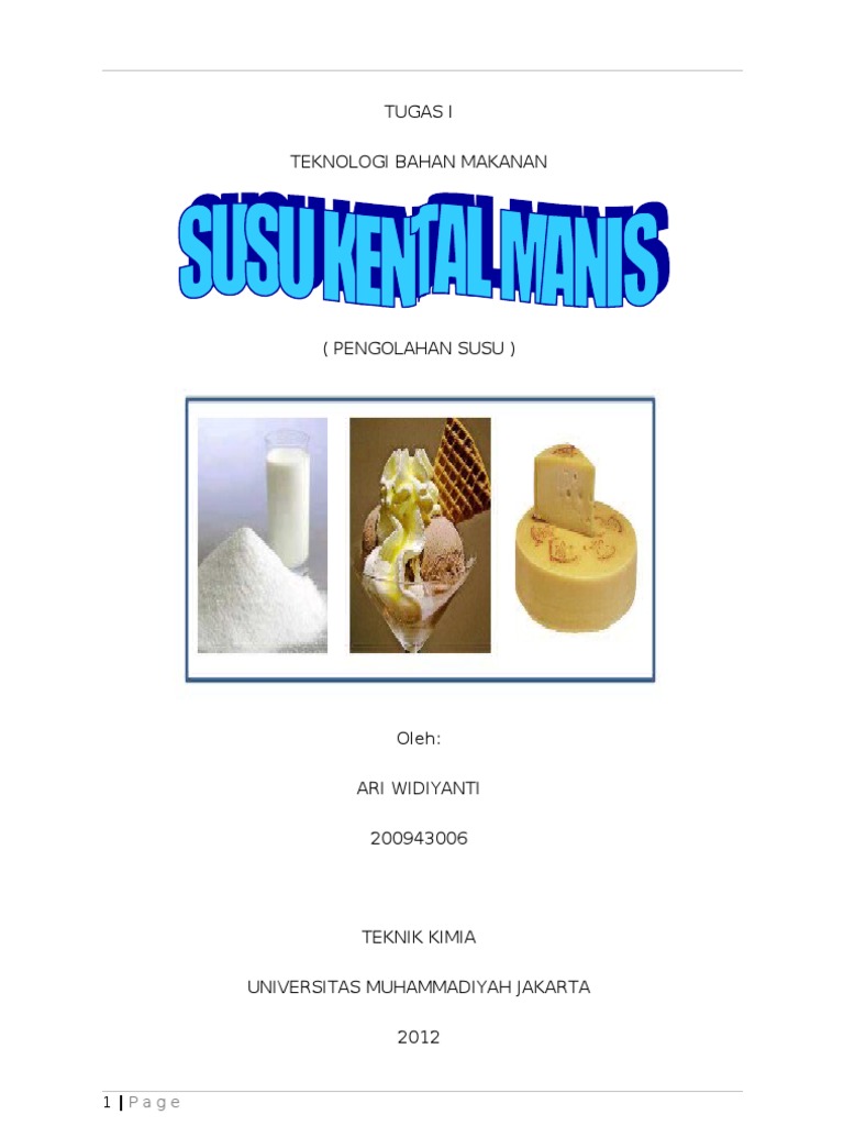 Proses Pembuatan Susu Kental Manis