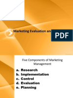 Adbms Marketing Evaluation and Control