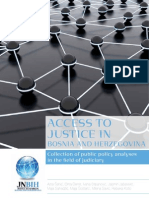 ACCESS TO
JUSTICE IN
BOSNIA AND HERZEGOVINA