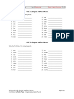 QUIZ 6A: Singular and Plural Nouns: Beginning