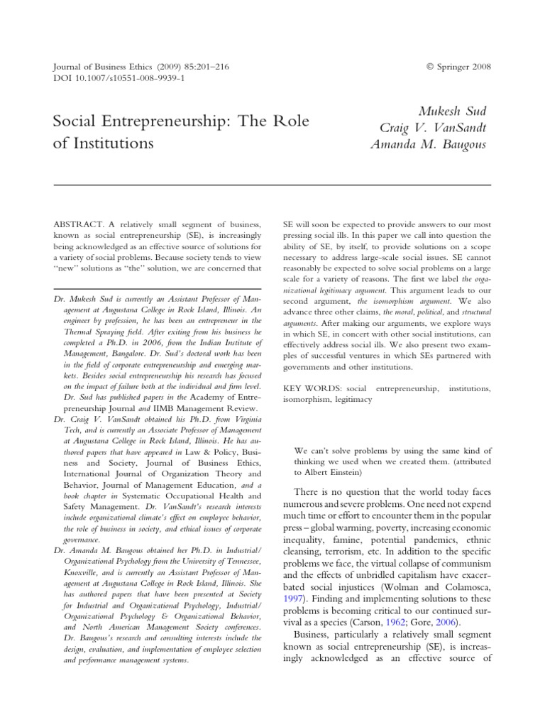 Social Entrepreneurship | PDF | Social Entrepreneurship | Social Enterprise