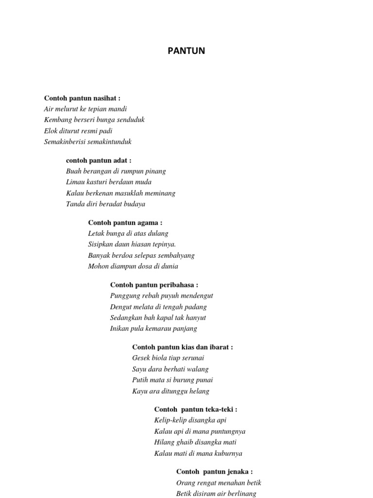 Pantun Nasehat Pdf