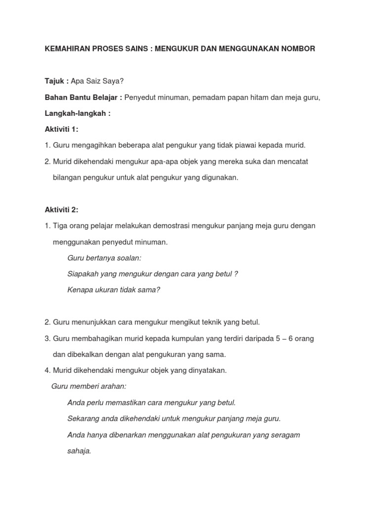 Kps Mengukur Menggunakan Nombor Pdf