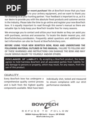 2013 Bowtech Owners Manual