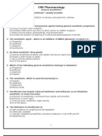 MCQ General Anesthetics