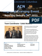 Saturday Training Flyer January 26 2013