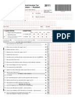 Detroit Income Tax 1040 - Residents