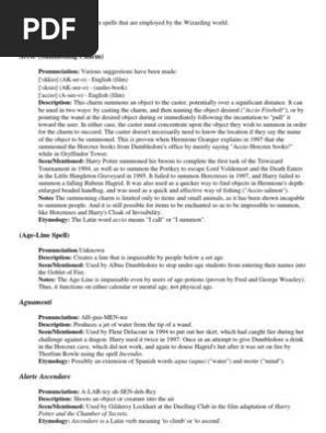 Harry Potter Spells