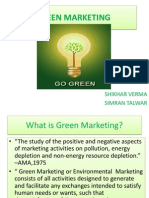 Green Marketing: Shikhar Verma Simran Talwar