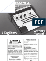 Owner's Manual: Vocal Harmony and Effects Processor