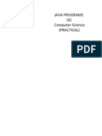 Java Programs ISC Computer Science (Practical)