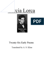 Early Poems, Federico Garcia Lorca