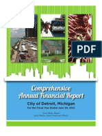 City of Detroit Comprehensive Financial Statements, year ended June 30, 2012