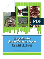 City of Detroit Comprehensive Financial Statements, Year Ended June 30, 2012