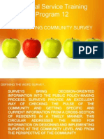 National Service Training Program 12: Conducting Community Survey