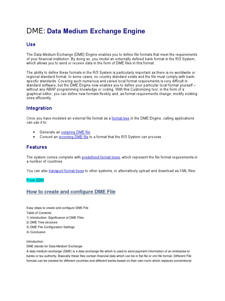 DME Engine: Configuring Data Files | PDF | File Format | Xml