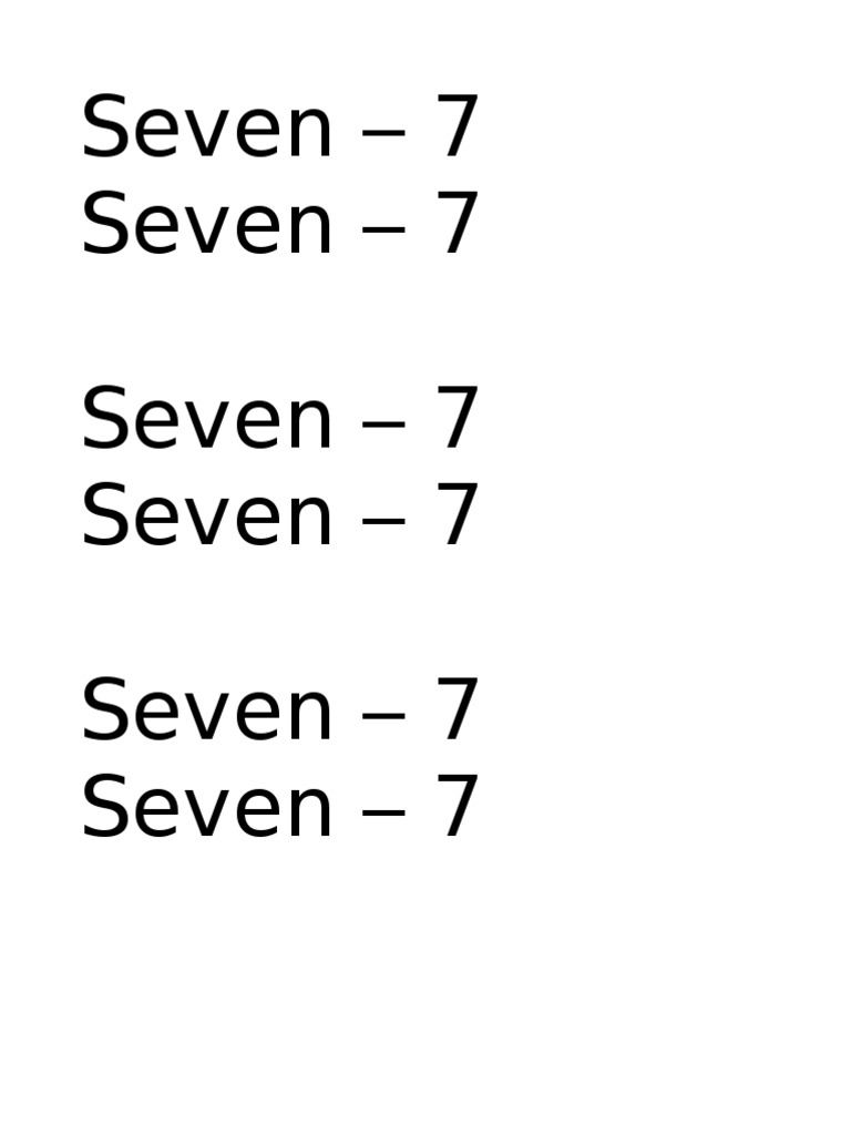 Understanding the Number Seven | PDF | Cooking, Food & Wine