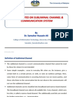 Lecture Notes On Subliminal Channel & Communication System: by Dr. Samaher Hussein Ali