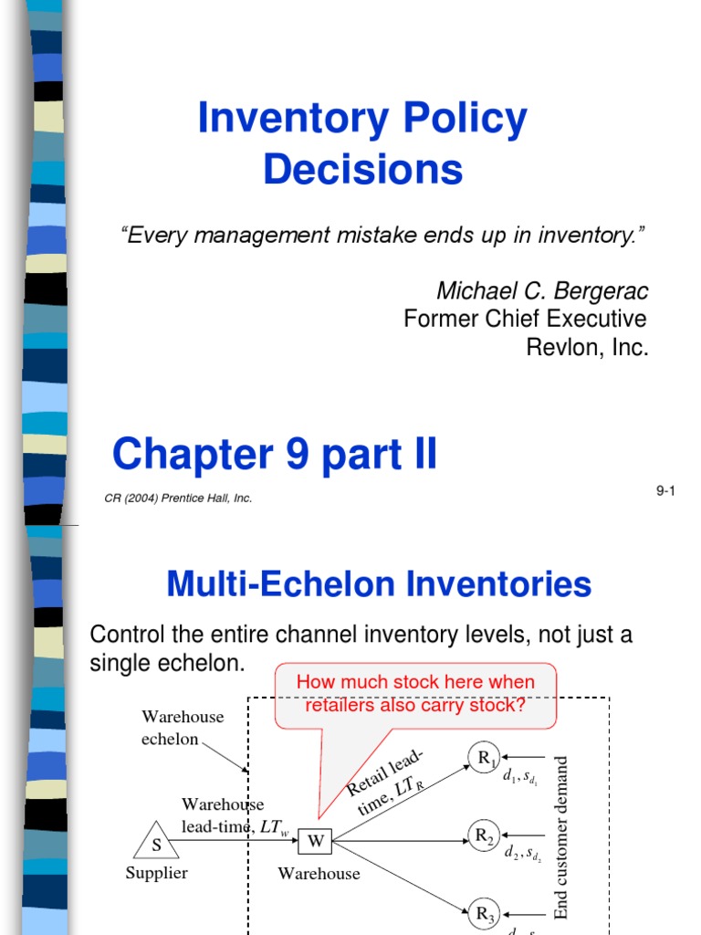 Multi-Echelon Inventory Management Guide | PDF | Inventory | Warehouse