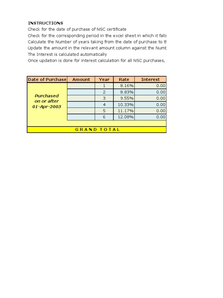 NSC Interest Calculation Guide | PDF | Finance & Money Management