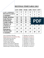 KSAB Branch Meetings Timetable