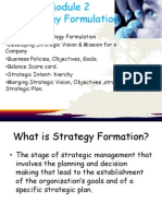 Module 2 - Strategy Formulation