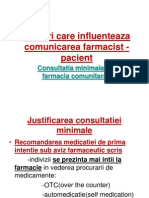 Factori care influenteaza comunicarea farmacist - pacient