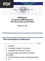 IOM proposal by the chairman of the California stem cell agency