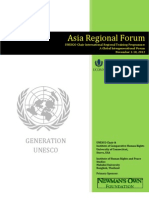 Asia Regional Forum Schedule